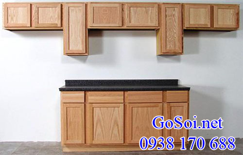 gỗ sồi (oak wood) cabinets nhập khẩu